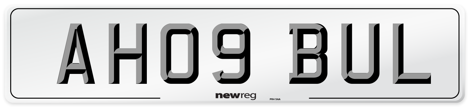 AH09 BUL Number Plate from New Reg